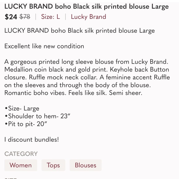 Lucky Brand Sheer Print High Neck Ruffle Blouse - Picture 9 of 10